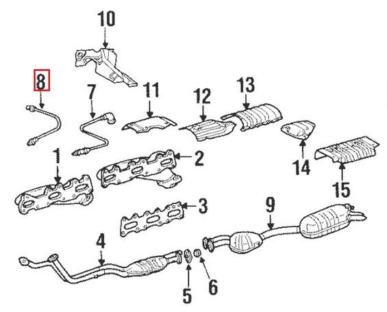 Mercedes Oxygen Sensor - Rear 000540821764